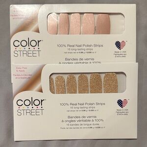 Sealed Color Street Blush and Glitter Nail Strips